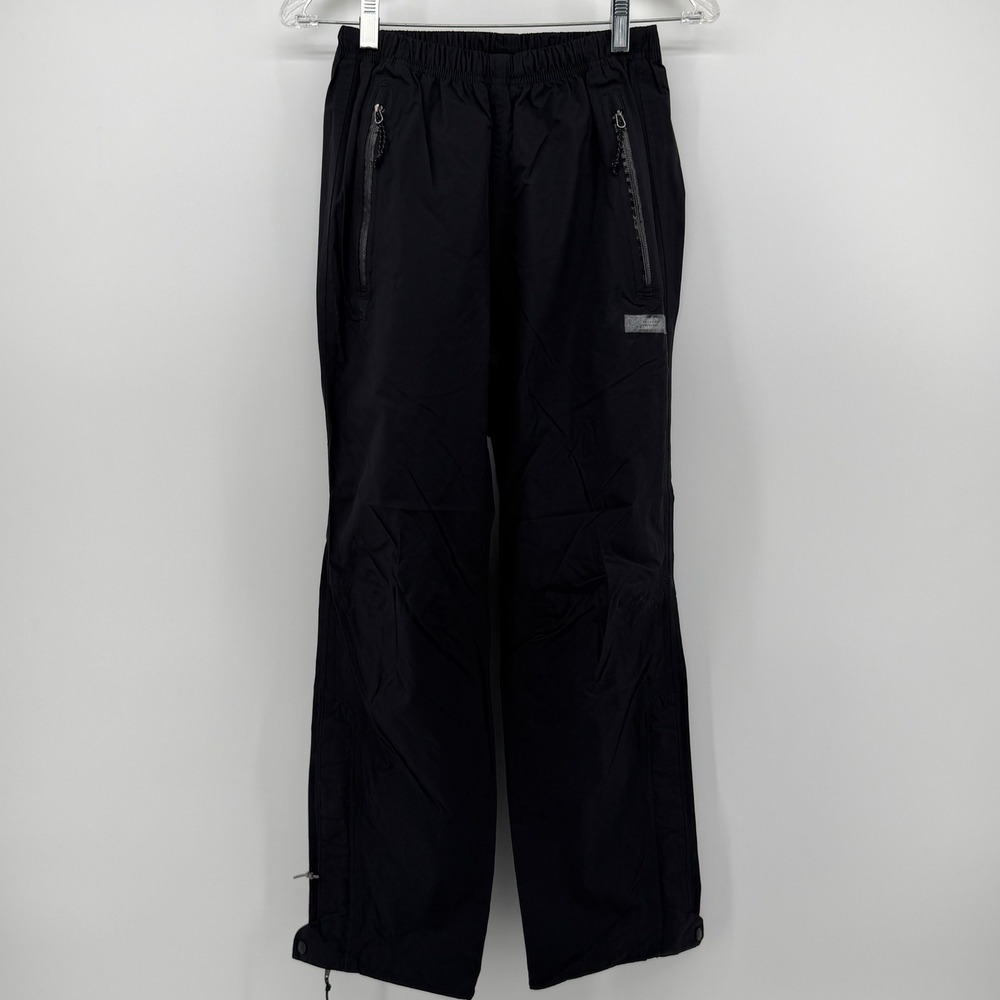 REI Women Black Nylon Rain Pants Elastic Waist XS 718255